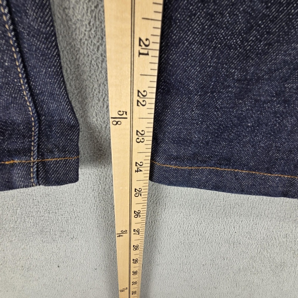 Selvedge Jeans Mens 33x24 Blue Uniqlo Slim Straight Low Rise Kaihara Denim - Picture 4 of 16